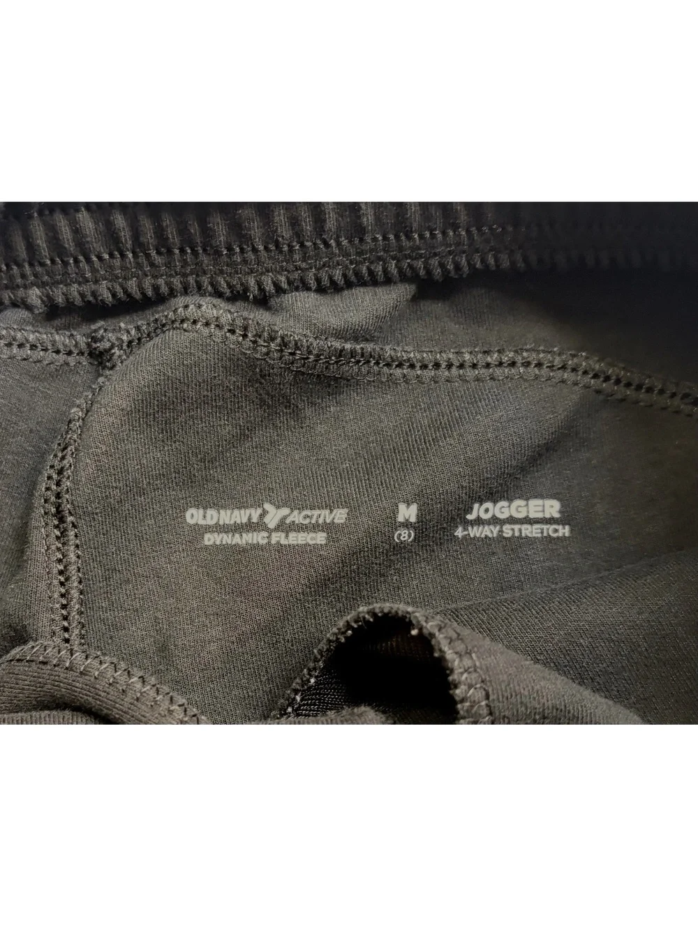 Old Navy Active Girls M 8 Dynamic Fleece Jogger Pants Black 4-Way Stretch